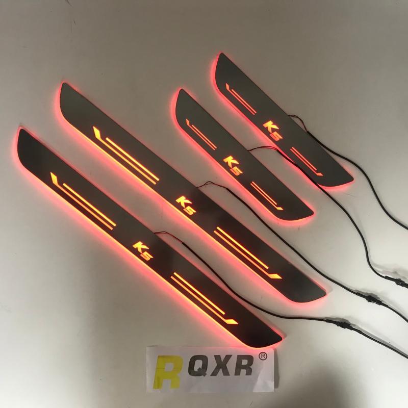 

Interior&External Lights Qirun Led Door Scuff For Kia K5 Sill Plate Flat Lining Overlay Flowing/Still Light