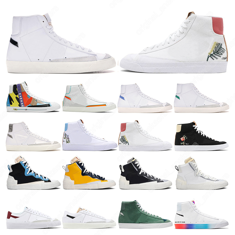 

36-45 Running Shoes blazer 77 high low mens womens Vintage White Habanero Red Lucid Green Optic Yellow Pack Aqua sports sneakers trainers, 7 pomegranate