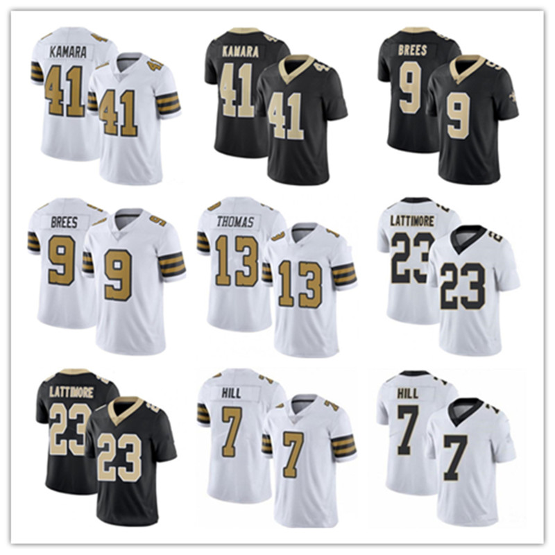 

2021 High quality Mens 7 Taysom Hill 13 Michael Thomas Football Jerseys 23 Marshon Lattimore 9 Drew Brees 41 Alvin Kamara, Aq