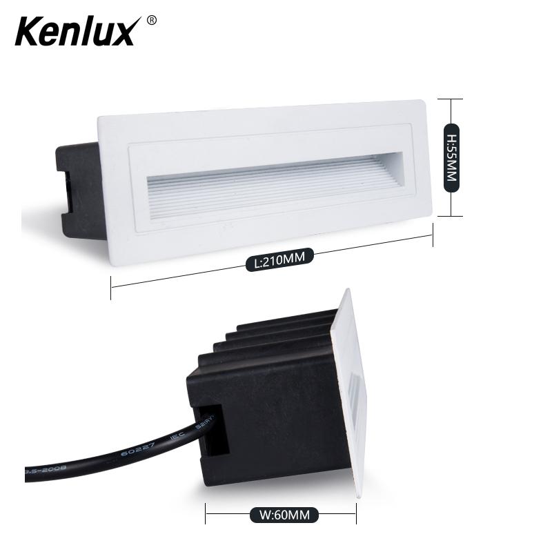 

Kenlux Led Stair Light Wall Lamp 3W SMD 210*60mm AC85-265V Aluminum Outdoor & Indoor Waterproof Recessed Night Lights Lamps