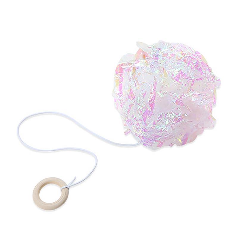 

Candy Colored Ring Paper Ball Toy Cat Interactive Crystal Rustle Toys Pet Supplies