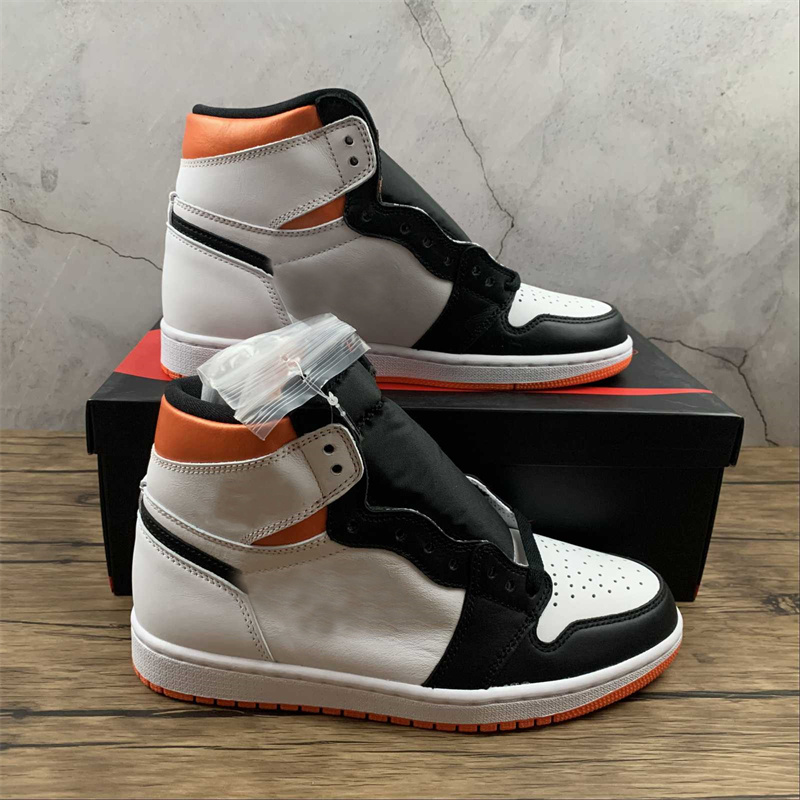 

1 High OG Electro Orange Mens Basketball Shoes Womens Jumpman 1s Sports Sneakers Top Quality Size EU36-46