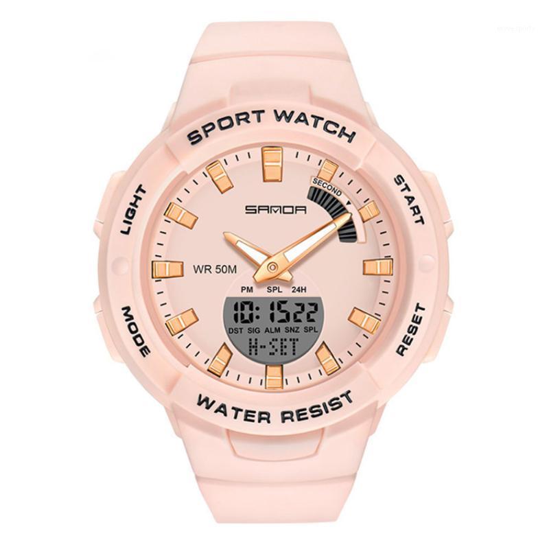 

Fashion Brand Watch For Women Trend 2021 Sport Military Waterproof Multifunctional LED Digital Men Clock Gifts Couple Wristwatches, White