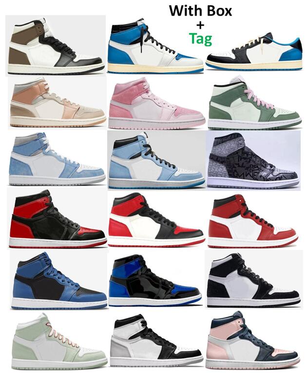 

1 TS Fragment University Blue Mocha Bred Chicago Basketball Shoes Men 1s Rebellionaire Marina Blue Stage Haze Milan Digital Pink Twist Dutch Green Seafoam Sneakers, Mid light iron ore