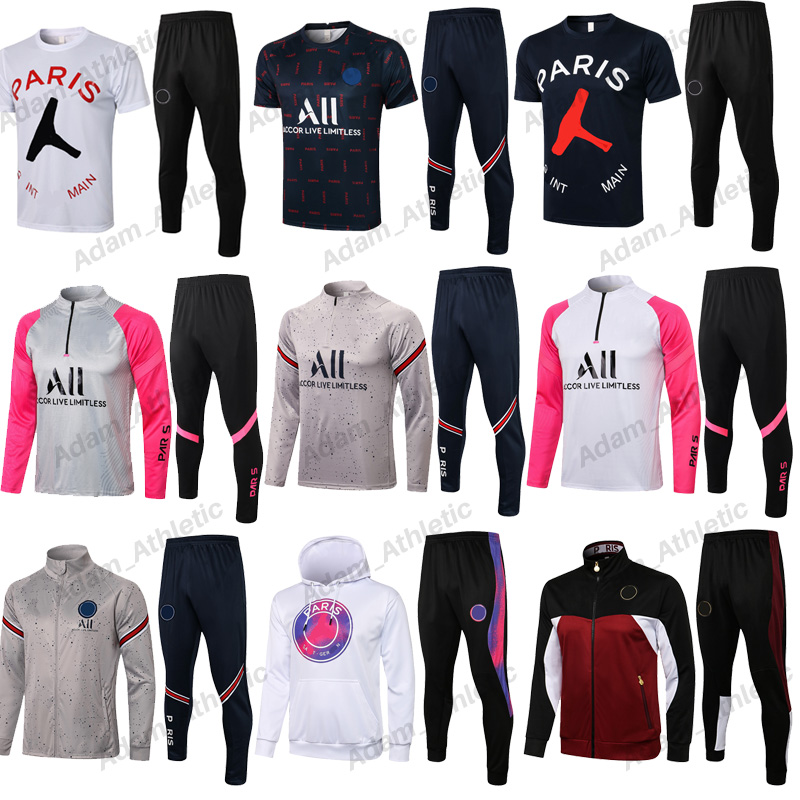 

Les Parisiens Messi tracksuits Hoodies 2021/22 Les Rouge-et-Bleu MBAPPE training suits set polo shirts SERGIO RAMOS soccer Jackets Appearance clothes Windbreaker, A1