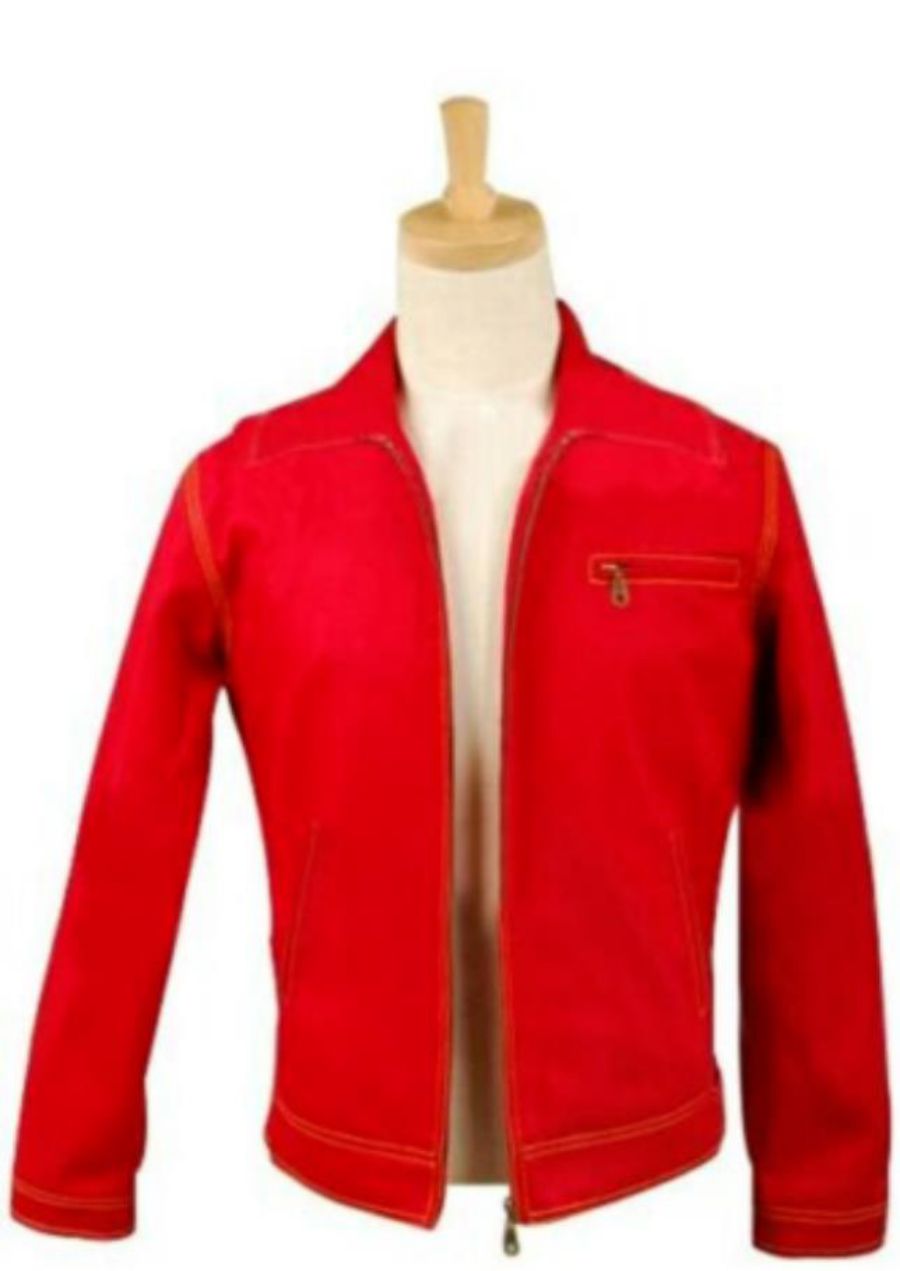 

Superman Smallville Clark Kent Red Jacket Cosplay Costume Outfit Coat, Photo color