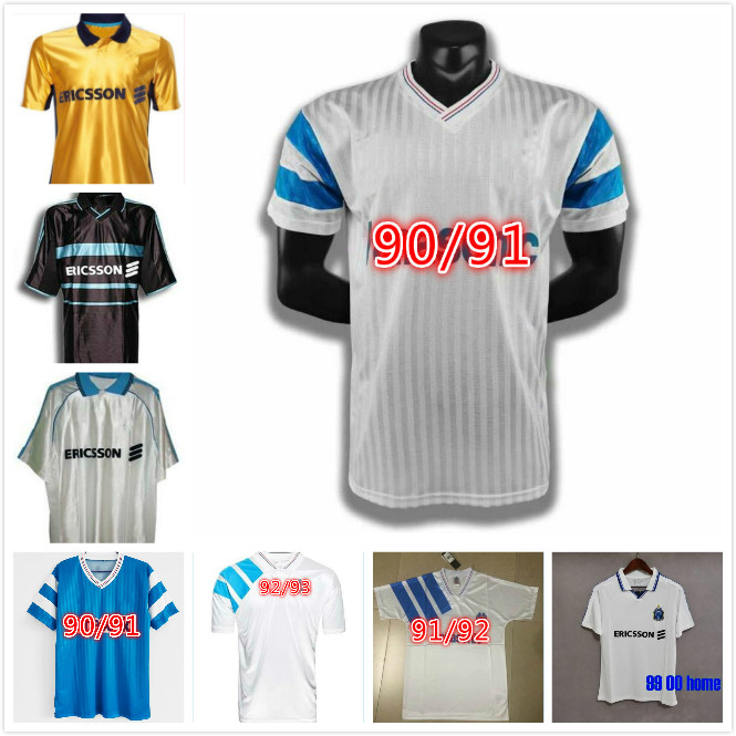 

Olympique de Marseille retro soccer jerseys 1990 1991 1992 1993 1998 extra Payet Boli 11/12 vintage football shirt maillot foot, Black;yellow