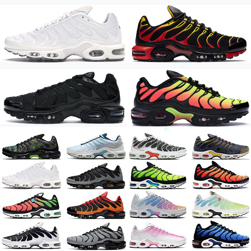 

tn plus running shoes mens black White Sustainable Neon Green Hyper Pastel blue Burgundy Oreo women Breathable sneakers trainers outdoor sports fashion size 36-46, As photo 16