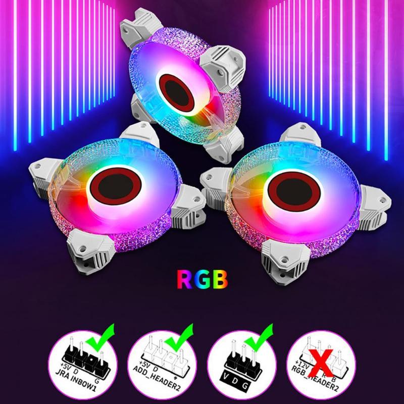 

Laptop Cooling Pads Fan Fast Anti-vibration Cool ARGB Light 7-blade 12cm Computer Radiator For Motherboard