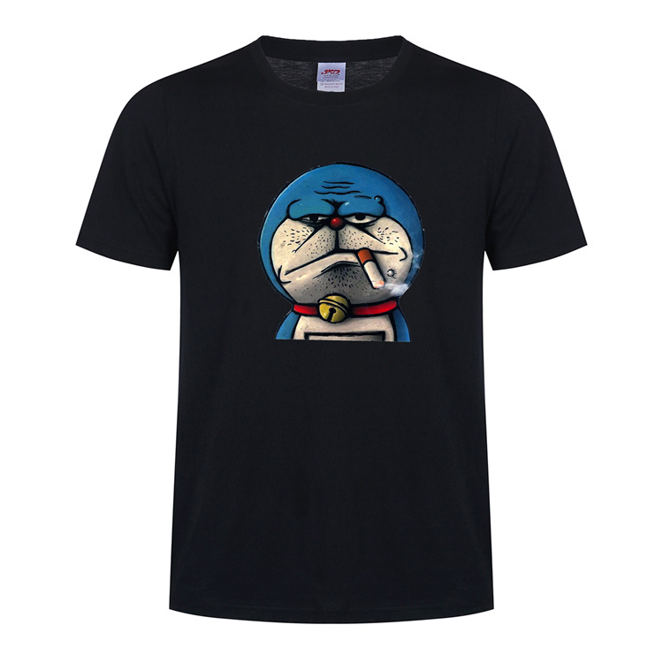

90s Harajuku Vintage Robot Cat vogue Print Doraemon t shirt men Loose cotton Short Sleeve gothic Tops graphic Tees, 6#