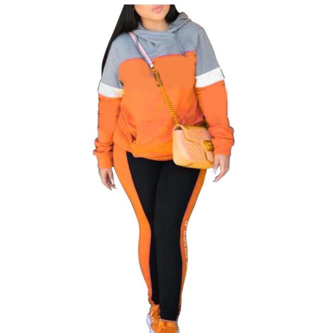 

CHAMP 2 Two Piece Set Top and Pants Women Tracksuit Casual Outfit Sports Suit Green Patchwork Women Sweatsuits Clothing Size S-2XL, 02