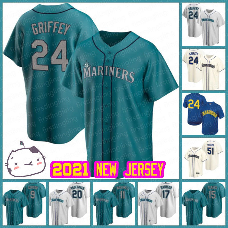 

Mariners Jerseys 17 Mitch Haniger Kyle Lewis Edgar Martinez Marco Gonzales Evan White Jose Marmolejos Rafael Montero Baseball Dylan Moore, Blue;black