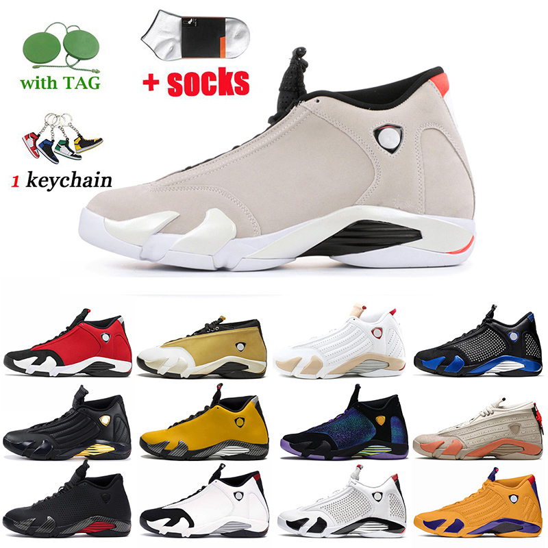 

Top Fashion Jumpman 14 14s Good Quality Mens Basketball Shoes Sports Trainers University Gold Gym Red SPM White Desert Sand Black Toe Thunder Sneakers, 9 desert sand 40-47