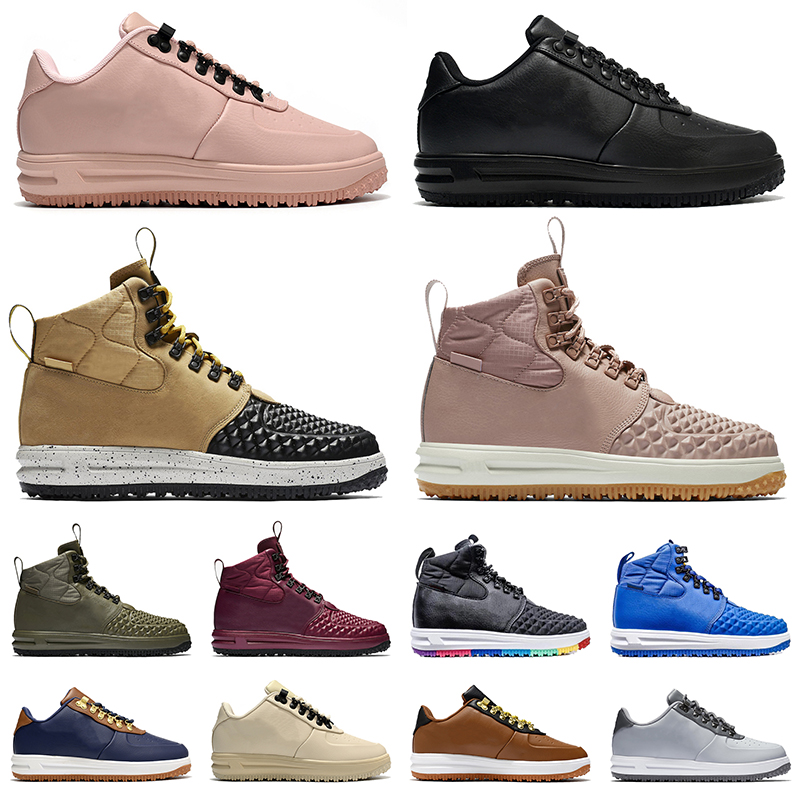 

2021 New Arrival LF1 Lunar 1 Duckboot Shoes Duck Boots Mens Womens Black and Tan Particle Pink Medium Olive Burgundy Blue Gold Platform Designer Sneakers Trainers, Ale brown 40-47