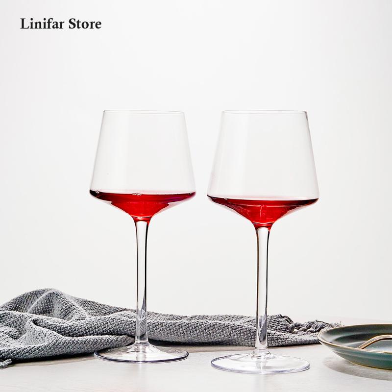 

2pcs Crystal Insulated Wine Glass Cup Mug Wineglass Glasses Champagne Flutes Stemware Whiskey Creative Kitchen Cocktail