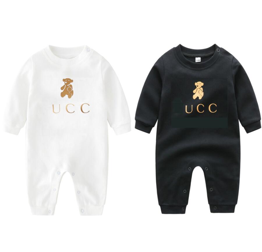 

Newborn Baby Sets Boys Girls Clothes Cartoon 100% Cotton Long Sleeve Jumpsuits Infant Rompers Casual Baby Clothing, Black