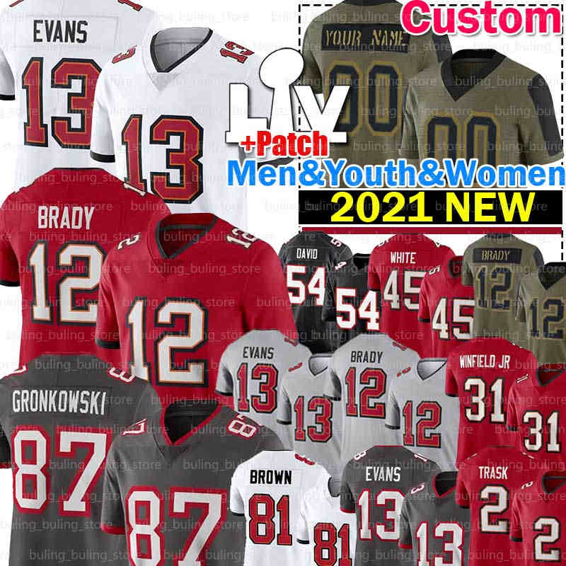 

Tom Brady Jersey Rob Gronkowski Mike Evans Alstott Football Lavonte David BuccaneersDevin White Antoine Winfield Jr TampaBayKyle Trask Antonio Brown 6, Men jersey(h d)+patch