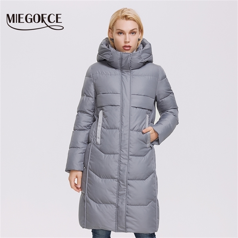 

MIEGOFCE Winter Sale Women Jacket Long High Quality Cotton Warm Coat H Version Simple Parka D21844 211018, 201 black