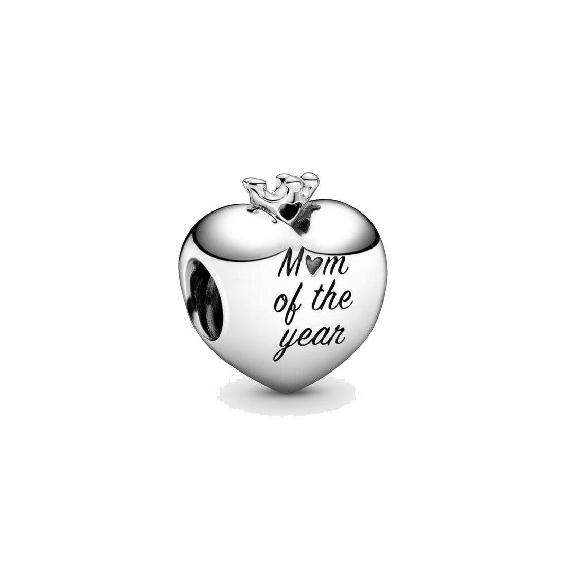 

Real S925 Sterling Silver Charms Bracelets Beads Mom Of The Year Heart Snake Chain Snap Clasps Bracelet Fit For Pandora DIY Bead Charm, Bronze;silver