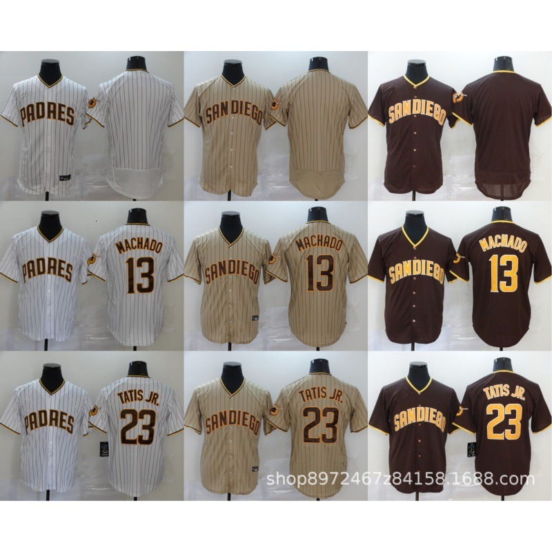 TrackSuit Jerseys 2021 Jersey San Diego Prêtres 13 # 19 # 23 # Uniforme de baseball