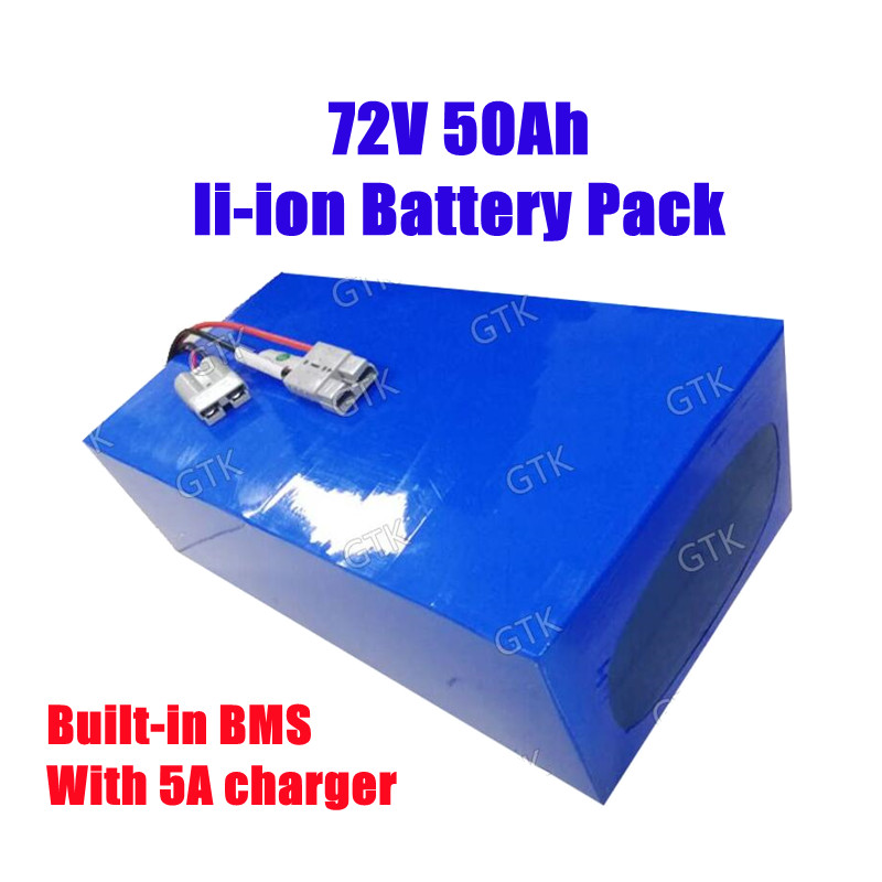 

Deep Cycle 72V 50Ah Customized Li-ion Battery Pack Rechargeable With BMS For E-scooter Medical Equipment Robot