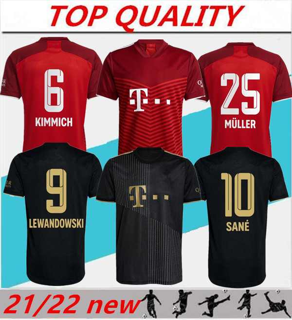 

21 22 BAYERN HOME AWAY soccer jerseys LEWANDOWSKI VIDAL MULLER ROBBEN SULE SANE 2021 2022 muNich men Football shirt, 21/22 home