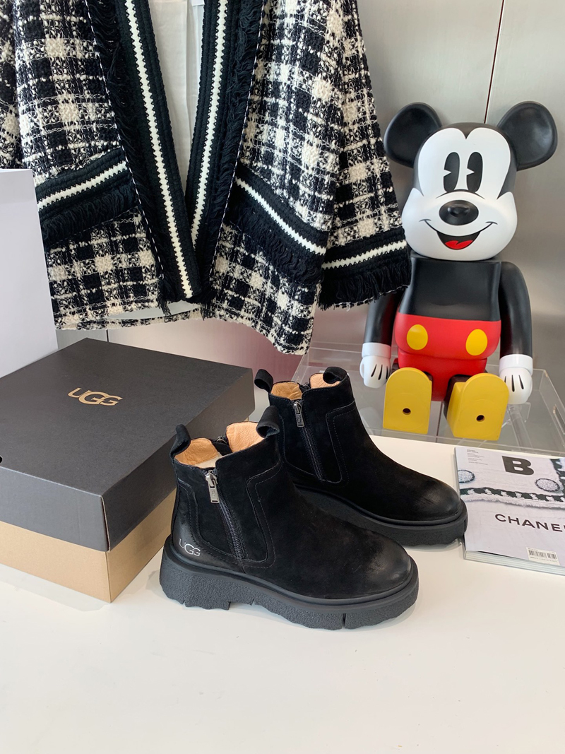 

2022 Top Quality Women Boots Chunky Heel Martin Boot Woman Winter Warm Ankle Snow Booties Lady Shoes Knitted Stretch Black Leather Knight Short Bootss with box -B004, Picture color