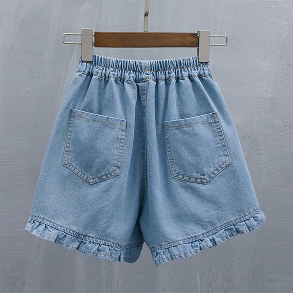 

fashion casual loose high waist women shorts solid color blue trousers pant summer sukienka damska les poches vetement femme, White;black
