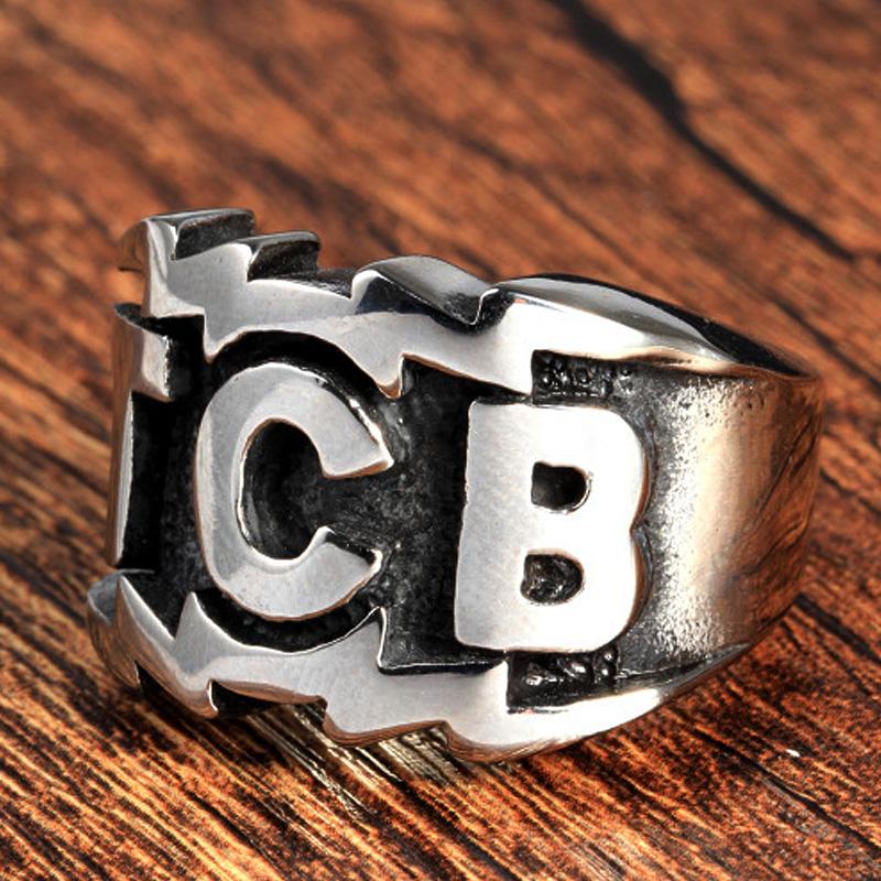 

Mens Heavy Metal TCB Ring Stainless Steel Biker Cool Take Care Of Business Fashion Male Punk Jewelry Party Gift Cluster Rings