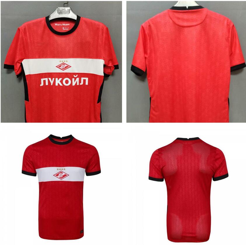 

2021 Russian Spartak Moscow Soccer Jerseys Kral Kokorin Bakaev Zobnin 20 21 home football shirt S-2XL, Black