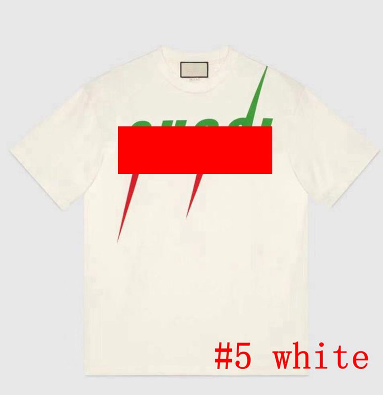 

2021Fashion Mens Designer T Shirt Summer Newest Letter Prints Short Sleeve Top Quality Couples Tees Polo Size M-2XL, White