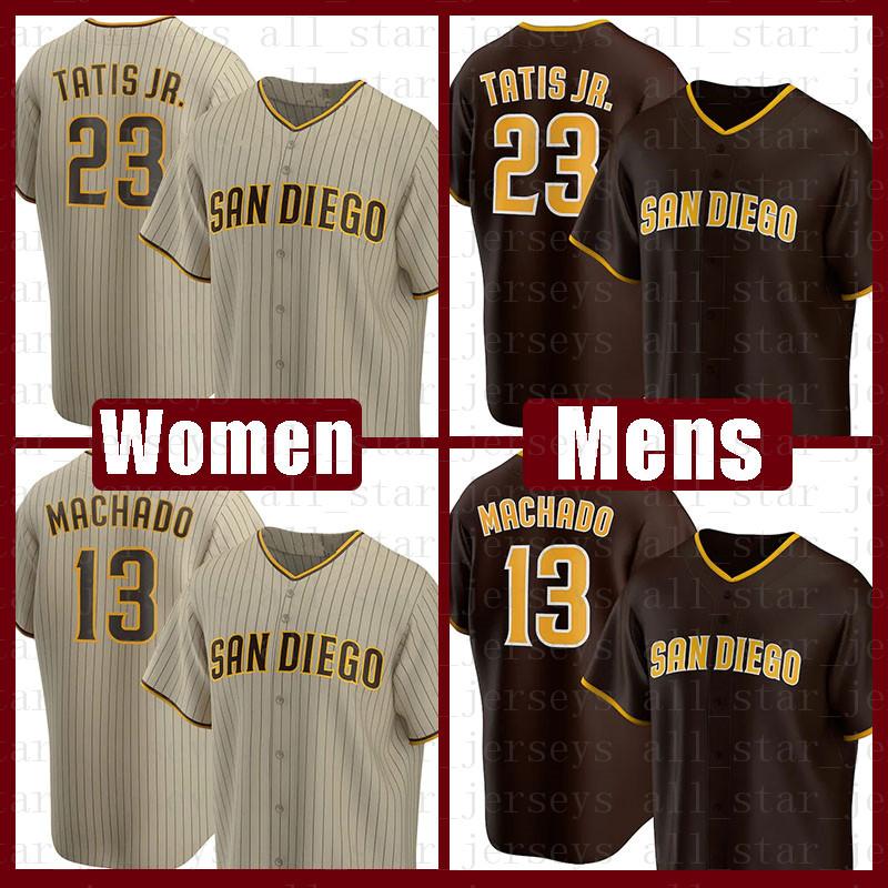 

23 Fernando Tatis Jr. Mens 13 Manny Machado Women San Diego Baseball Jersey Padres Tony Gwynn Trevor Hoffman Eric Hosmer Wil Meyers, Blue;black