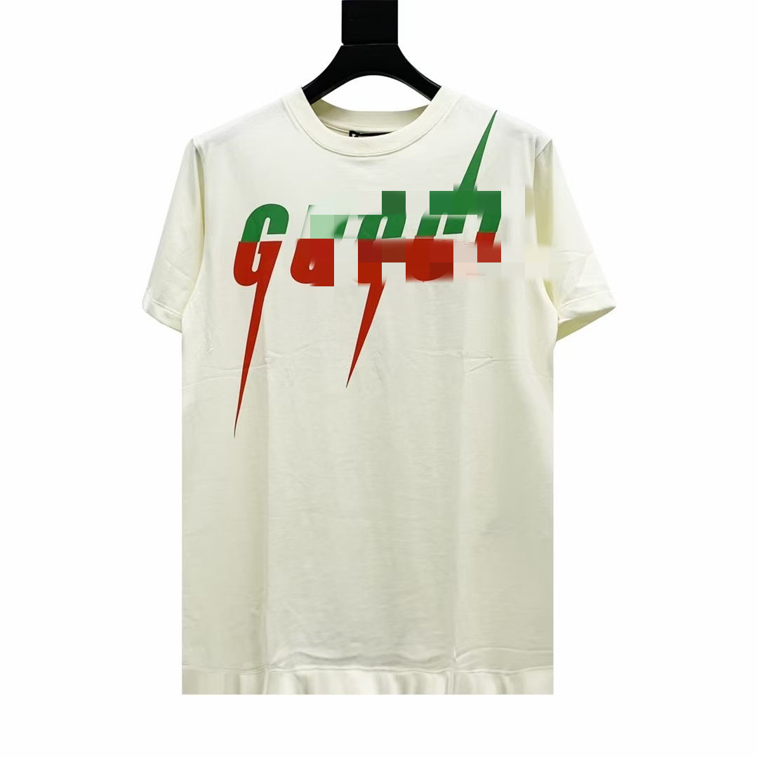 

Poison correct version g family blade lightning letter printing loose OS round neck Pullover short sleeve t-shirt men and women, White