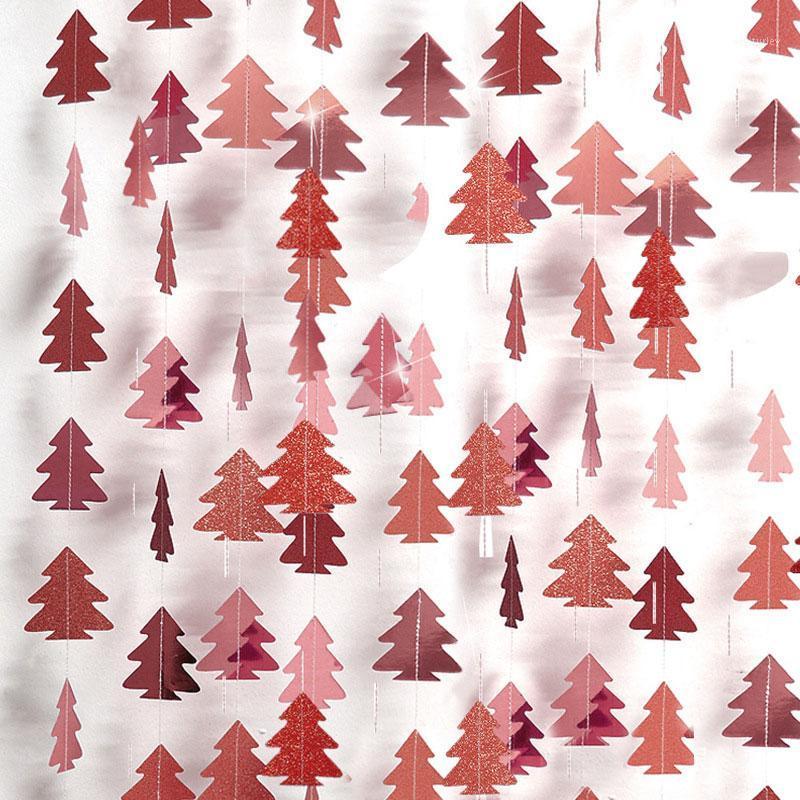 

Party Decoration 4m Christmas Tree Paper Garland Ornament Banner Wall Hanging Decor DIY Wedding Birthday Year Navidad