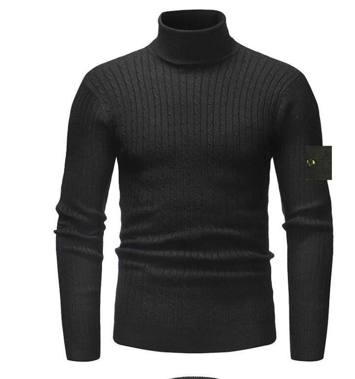 

Brand crew neck sweaters men women stone classic badge embroidery casual island men's autumn and winter warm sweater soft knitted pullover, White;black