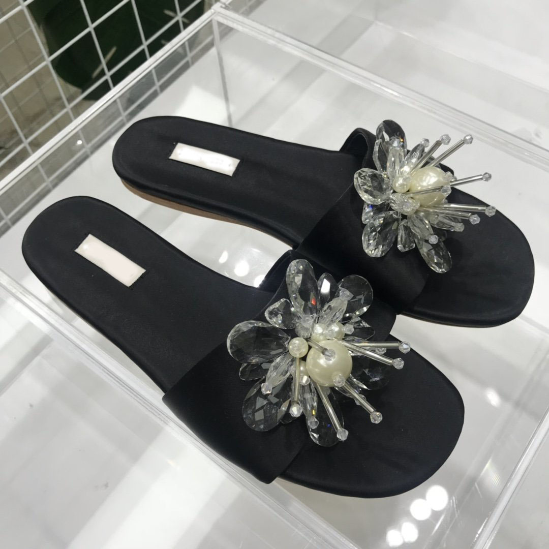 

2021 new Classic slipper Sell Well Rubber Sandals Slides Floral brocade Women Fashion leisure Slippers Red White Gear Bottoms Casual By shoe, Blue
