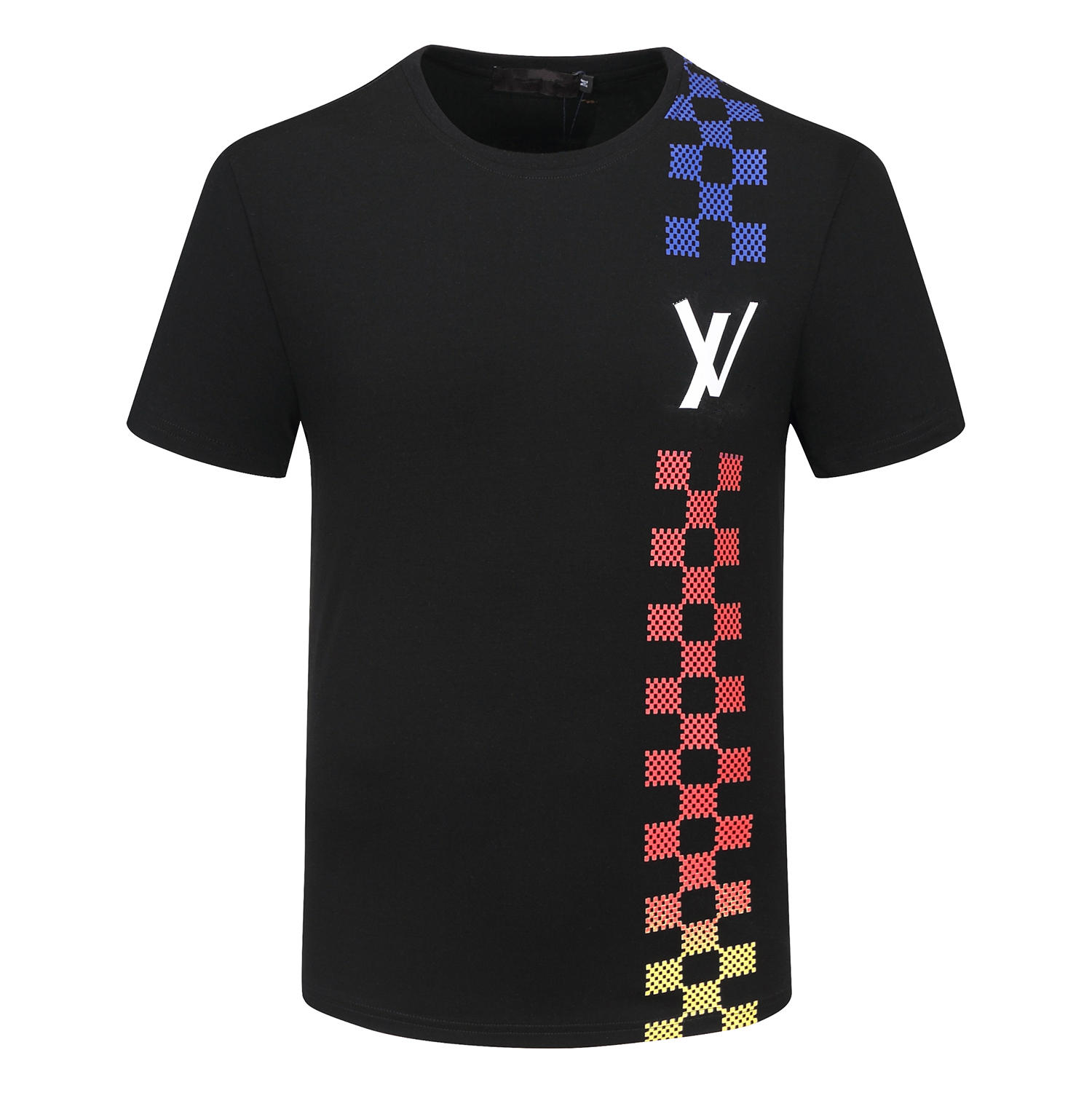 

summer breathable design men's t shirt fashion crew neck male Tess letter print men clothing polos stylish trendy versatile clothes M-3, White;black