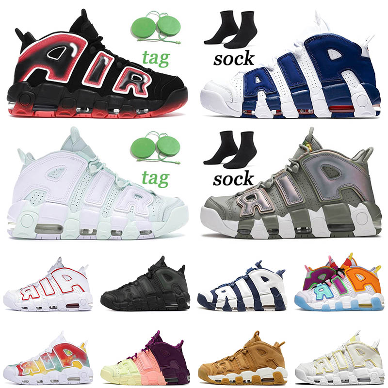 

2021 Air More Uptempo Basketball Shoes Scottie Pippen Mens Laser Crimson Barely Green Rosewell Raygun Psychic Blue Sky Size 5.5-13 Women Fashion Sneakers Trainers, A42 lucky charms 36-45