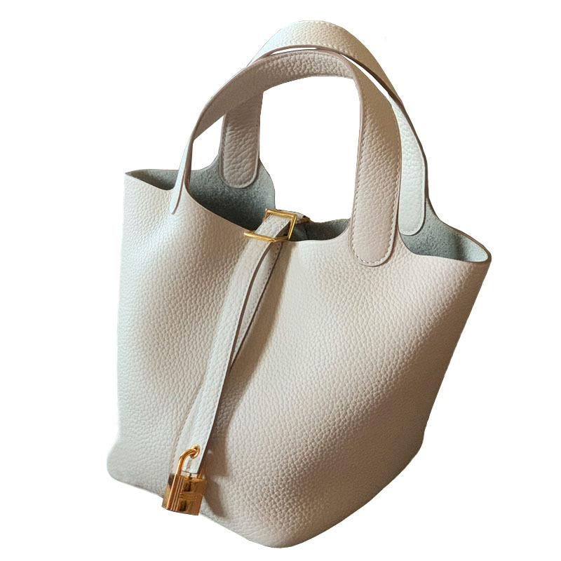 

With box 7A Designers Bags Womens Luxurys handmade Handbags Vegetable Basket Bag Togo Leather Shoulder Bucket Carry tote Handbag Lock purse picotins 22 organizer, Fedex