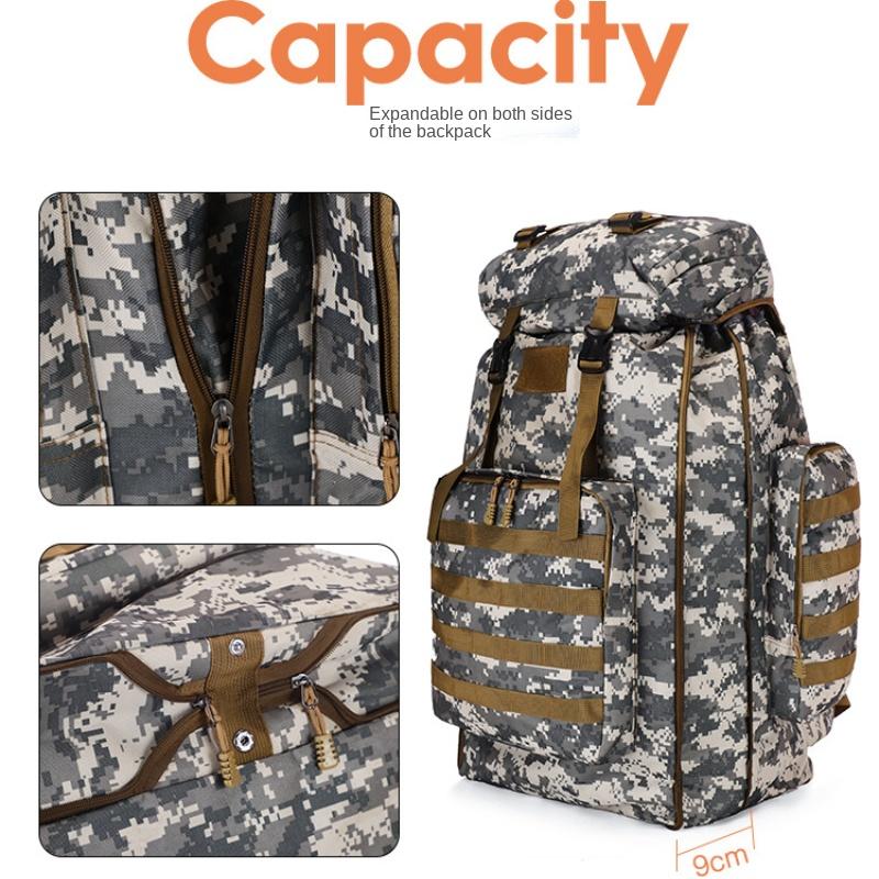 

Backpack Waterproof 80L Climbing Travel Male Men's Camping Hunting Military Tactical Hiking Sport Shoulder Bag