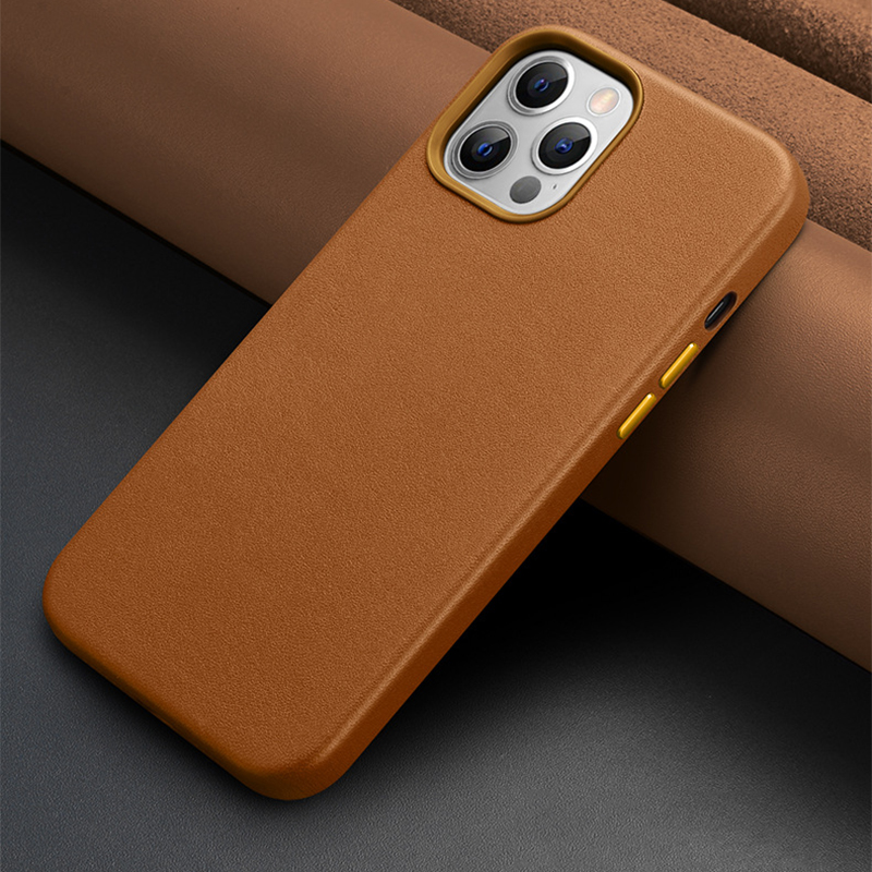 

Magsafe luxury business PU leather cases, suitable for iPhone 12 Pro Max Mini 5G magnetic wireless charging mobile phone model perfect protection, Red