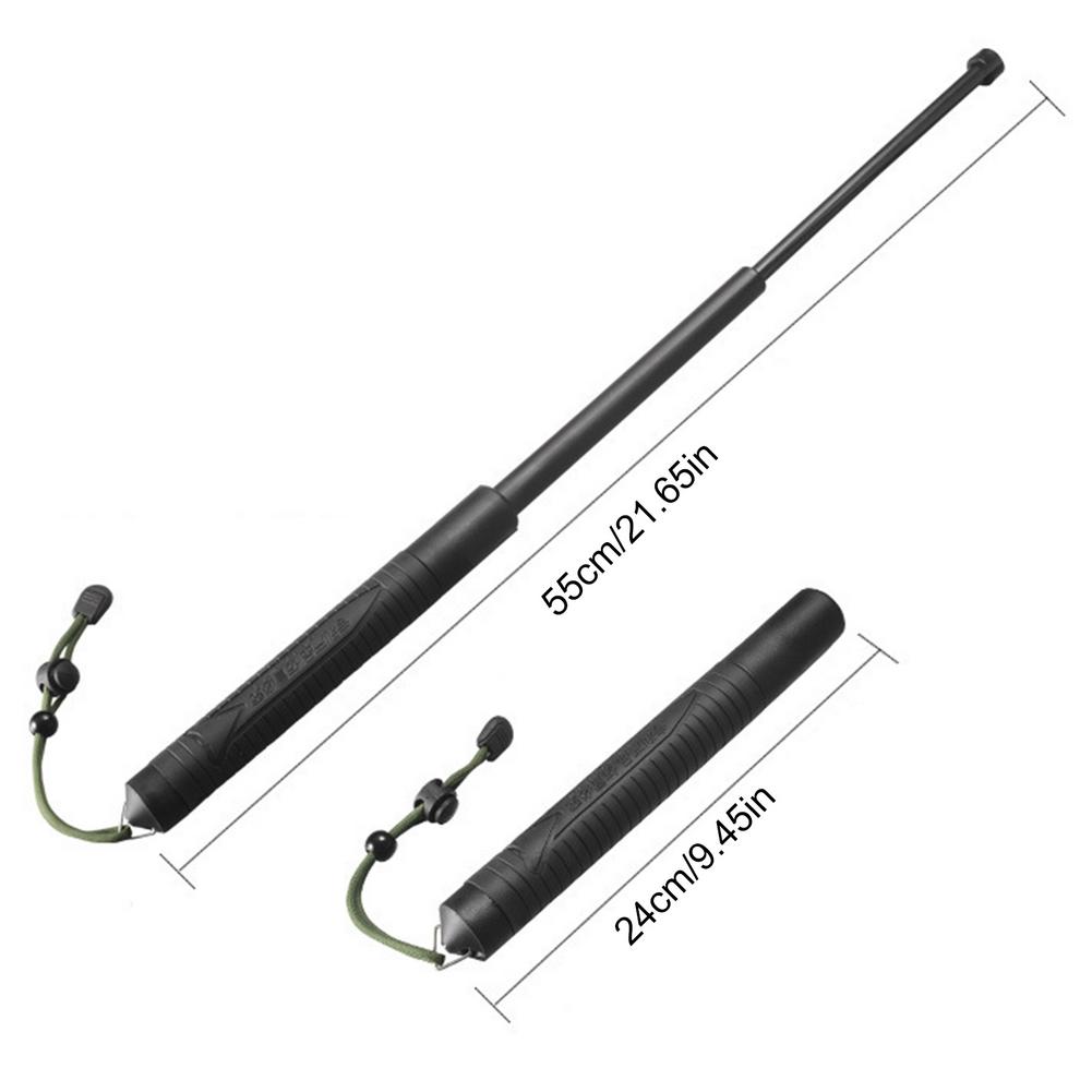 

2021 Telescopic Rejection Stick Extend 26cm elongation 63cm Outdoor Survival gadget Trekking pole Tactical Pen Emergency Accessories, Black