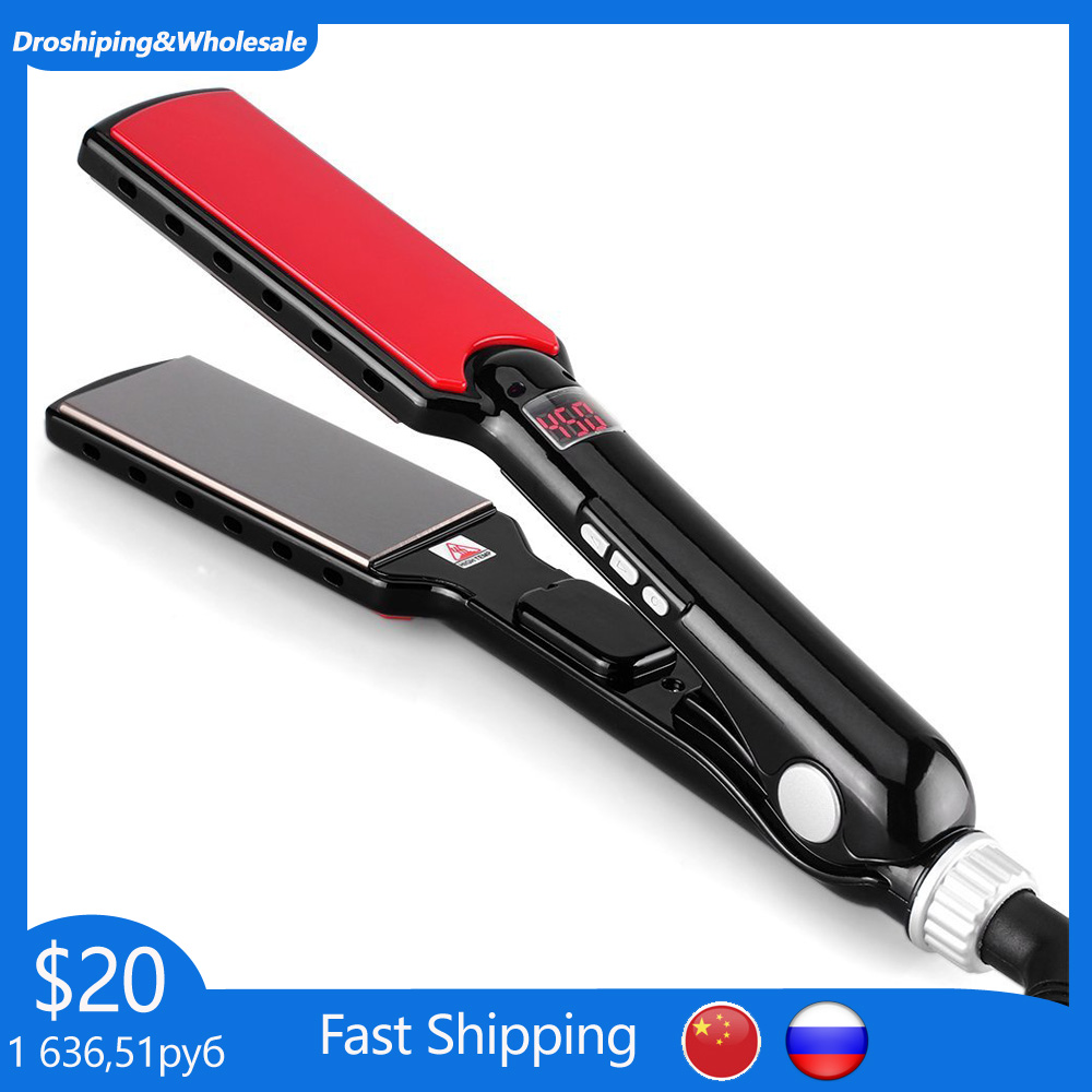 

RUCHA Hair Straightener Iron 470F High Temperature Professional Wide Plates Irons MCH Titanium Treatment Flat Iron Hair Tools