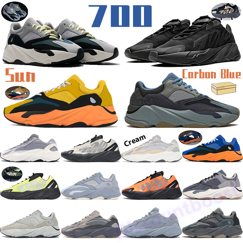 

Bright blue cream men women shoes 700 running sneakers OG solid grey sun tie-dye mauve triple black bone static mens sports trainers, 3 og solid grey