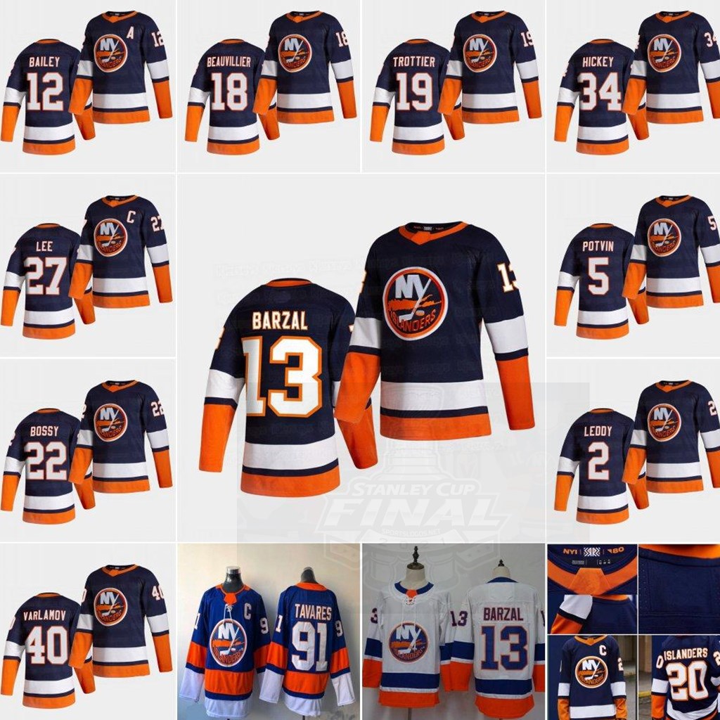 

New York Islanders 2021 Reverse Retro Hockey Jersey 13 Mathew Barzal Jersey Anders Lee Matt Martin Josh Bailey Cal Clutterbuck 6 Ryan Pulock, Black;red