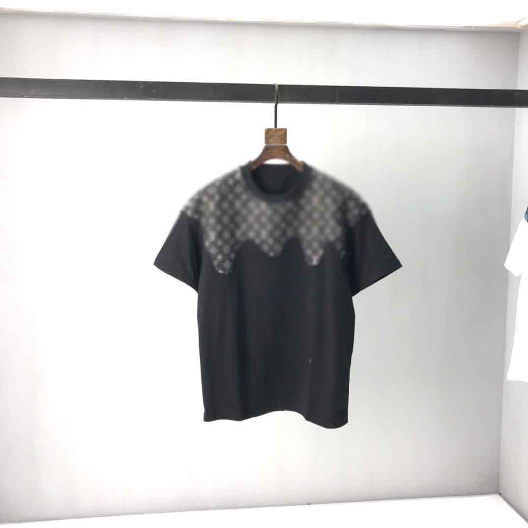

2021ss spring and summer new high grade cotton printing short sleeve round neck panel T-Shirt Size: -l-xl-xxl-xxxl Color: black white Ddt5fghdt