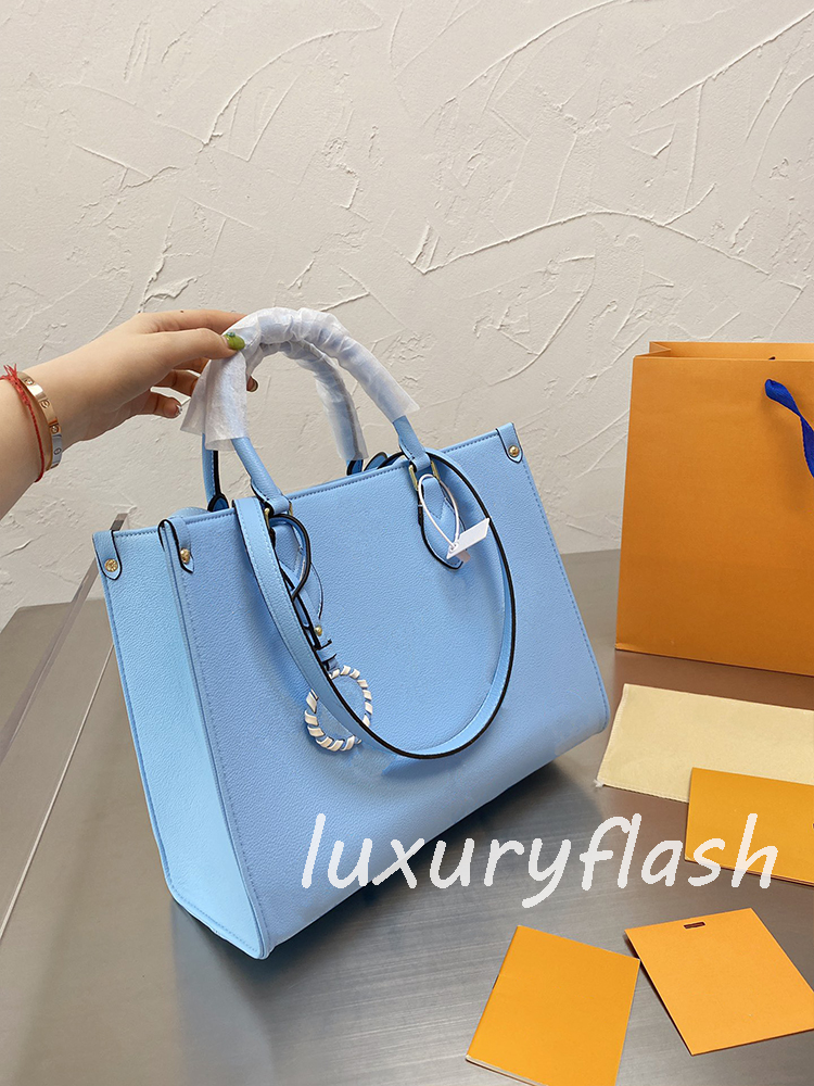 

Update 35cm Women Designers Handbags Crossbody Bags 2021 Summer Gradient Color Large-capacity Mommy Shopping Bag Fashion Tote Shoulder Purse, With dust bag