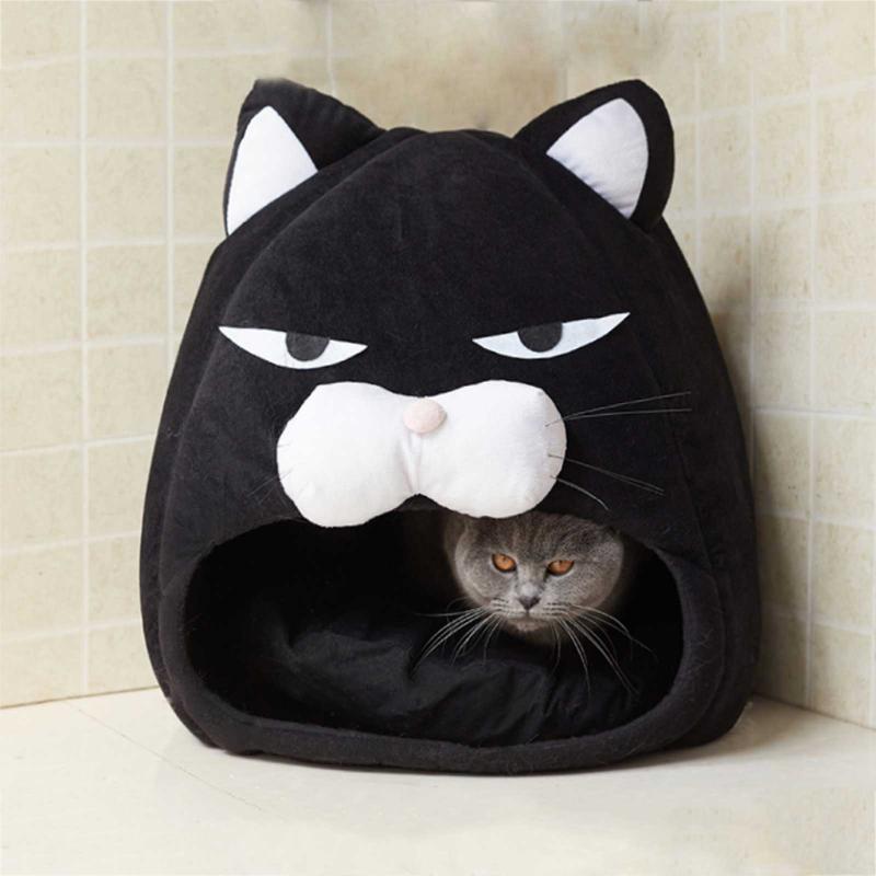

Deep Sleep Comfort In Winter Cat Bed Little Mat Basket For Cat's House Products Pets Tent Cozy Cave Beds Indoor & Furniture