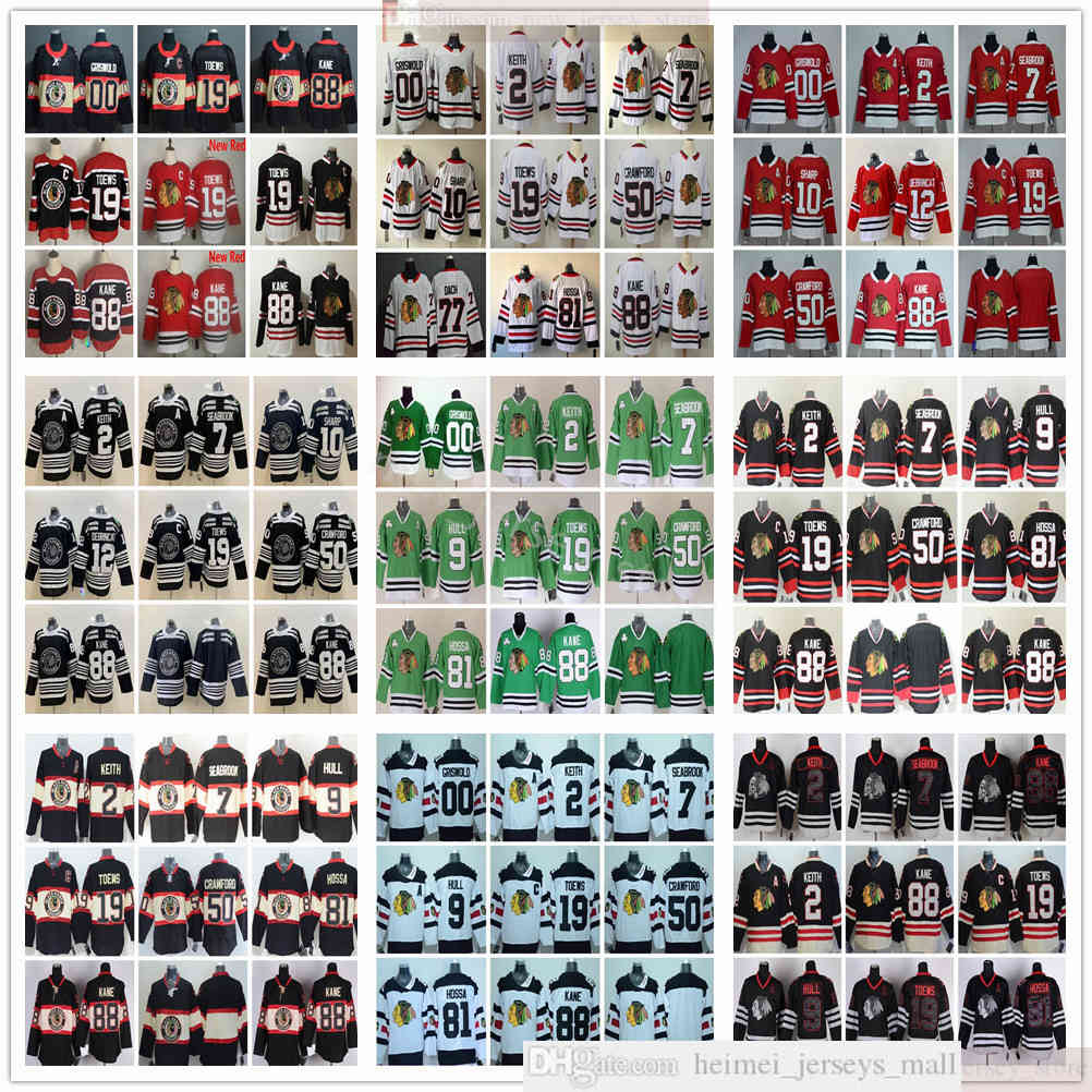 

Stitched Ice Hockey Jerseys Keith Jonathan Toews Patrick Kane Corey Crawford Alex DeBrincat Clark Griswold Marian Hossa Hull Sharp Jersey, Choose numbers carefully