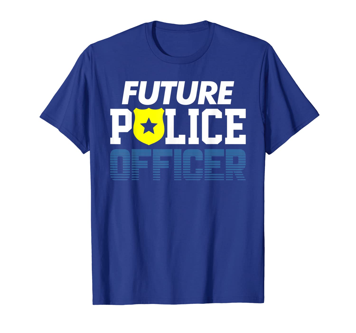 

future police officer, police officer t shirt t-shirt, White;black